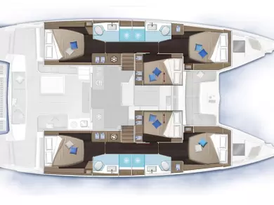 Bareboat Rental Catamaran Lagoon with a boat licence