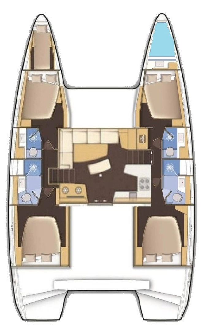 Catamaran rental in Lefkáda - Lagoon Lagoon 42