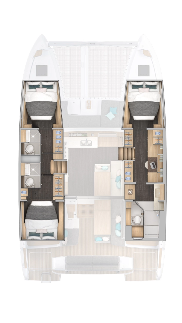 Lagoon Lagoon 43 charter bareboat or captained in  Marsh Harbour