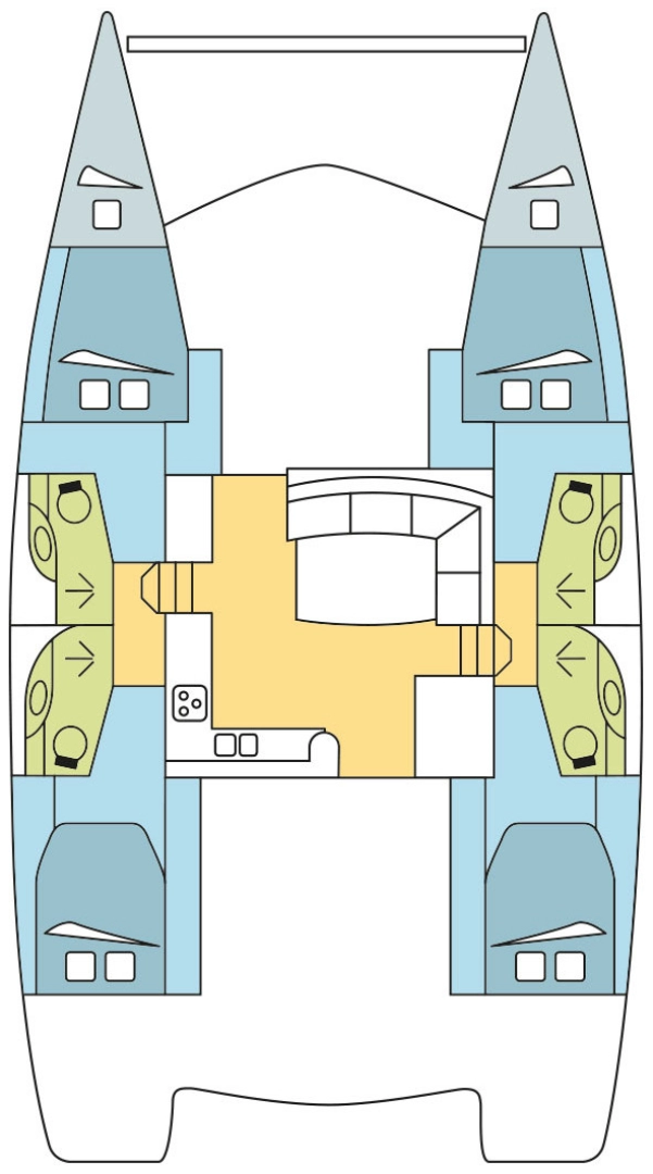Bareboat Rental Catamaran Leopard Catamarans / Robertson & Caine with a boat licence