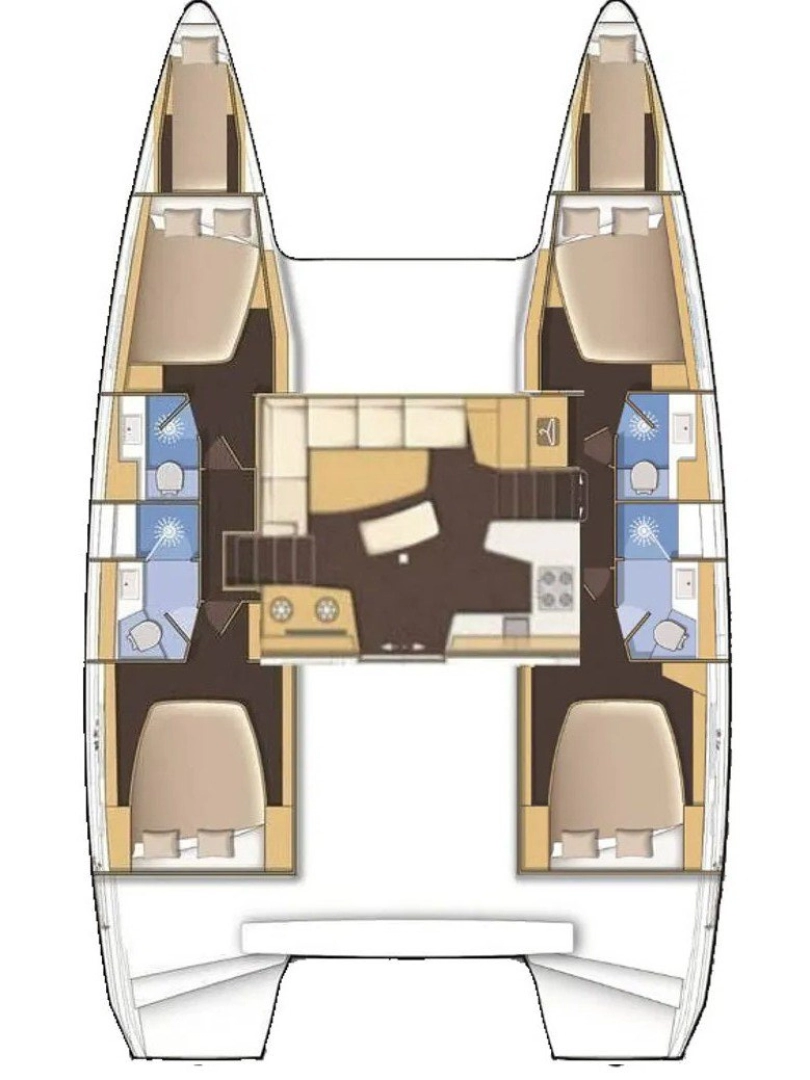Bareboat Rental Catamaran Lagoon with a boat licence