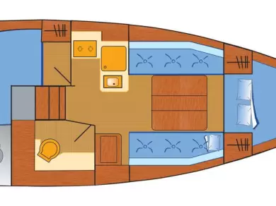 Bareboat Rental Sailboat Dufour with a boat licence