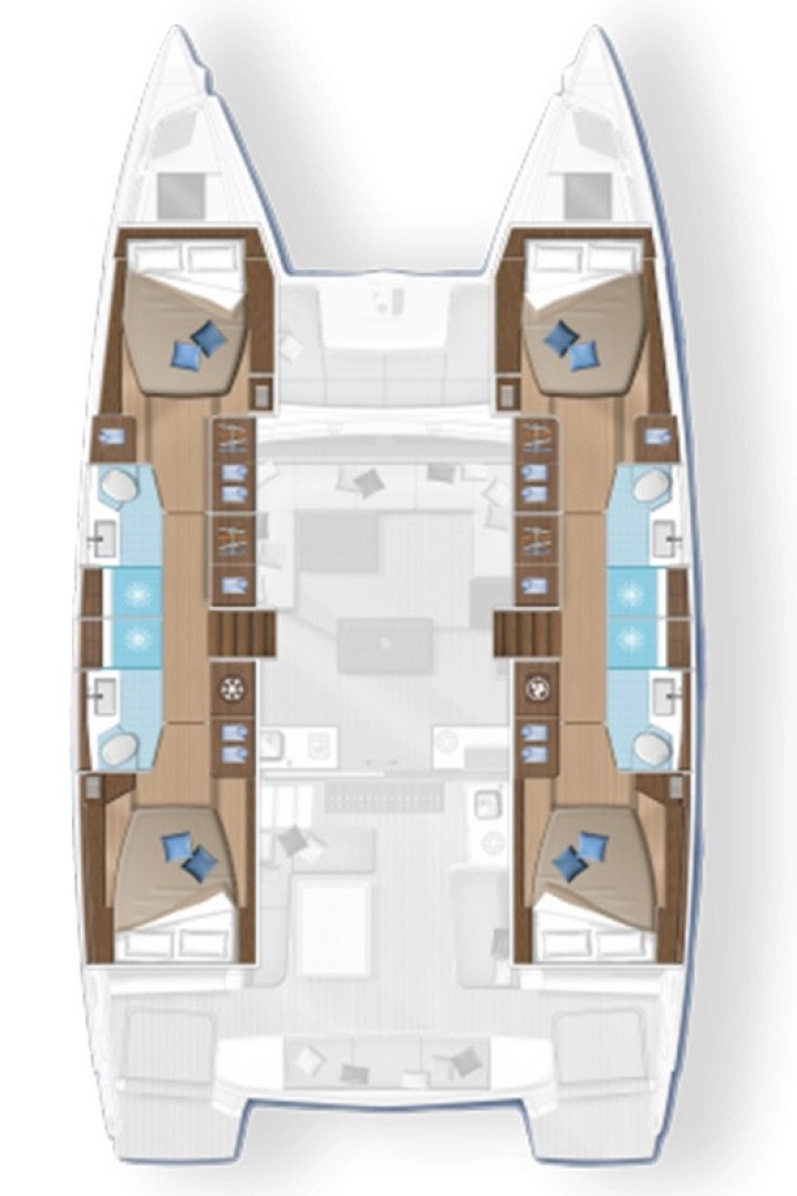 Bareboat Rental Catamaran Lagoon with a boat licence