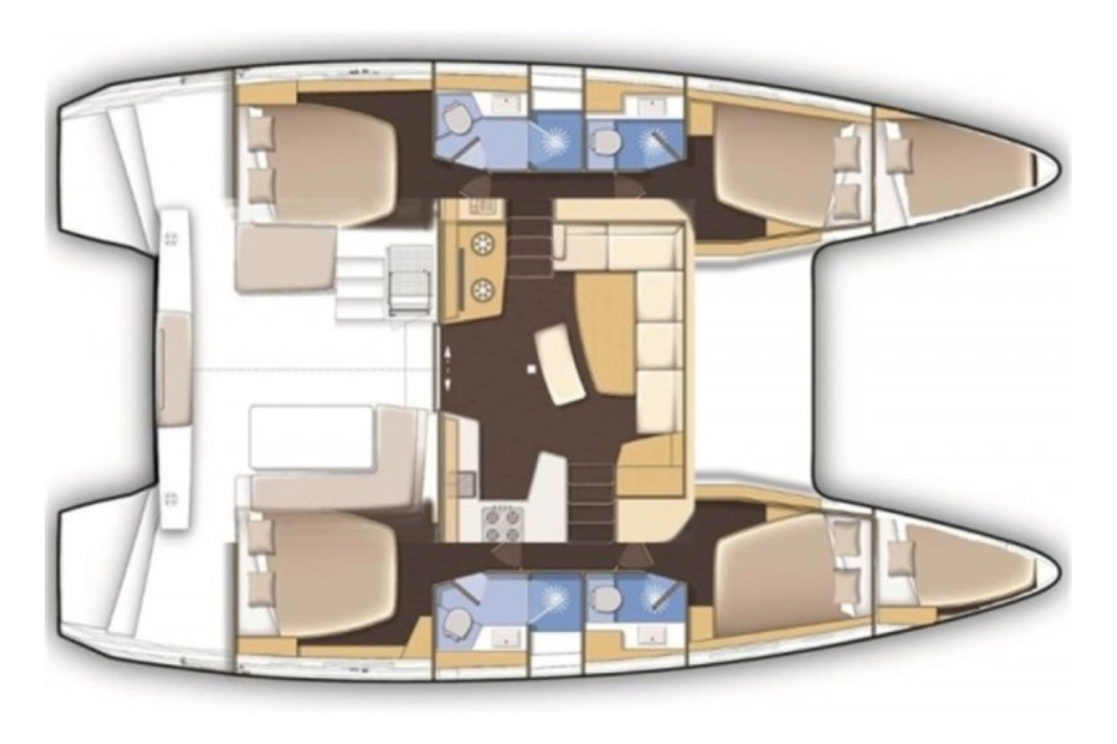 Bareboat Rental Catamaran Lagoon with a boat licence