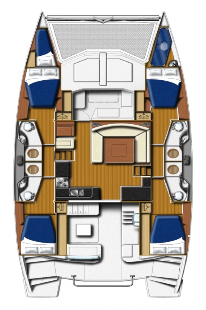 Bareboat Rental Catamaran Leopard Catamarans / Robertson & Caine with a boat licence