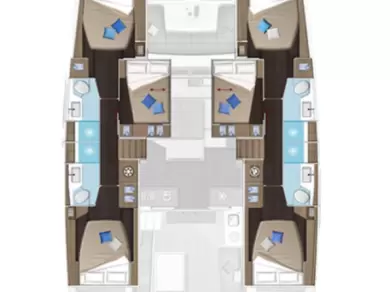 Bareboat Rental Catamaran Lagoon with a boat licence