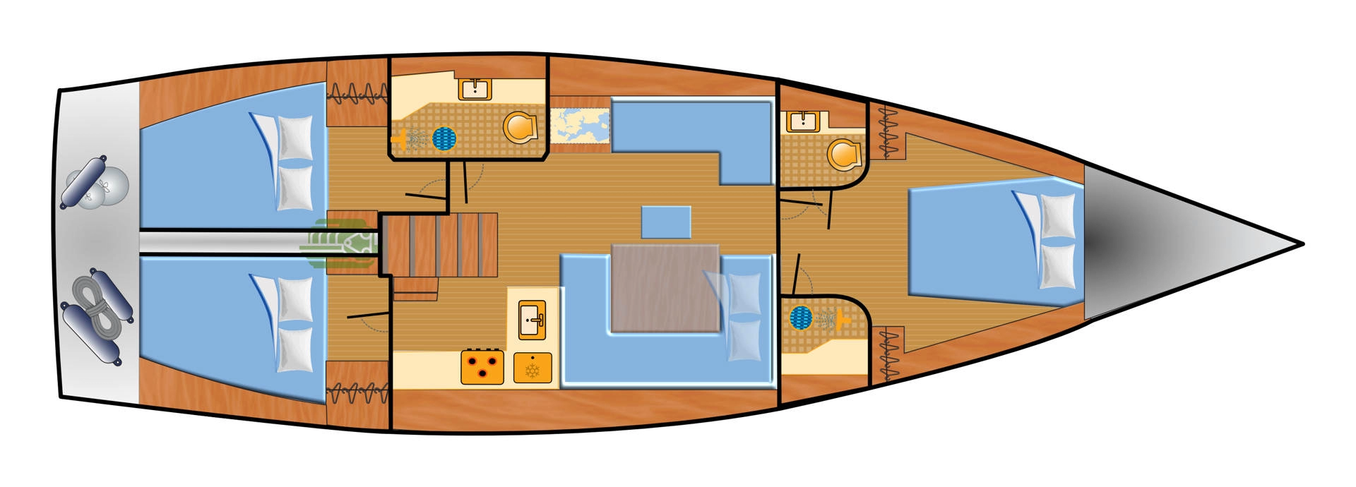 Bareboat Rental Sailboat Hanse with a boat licence