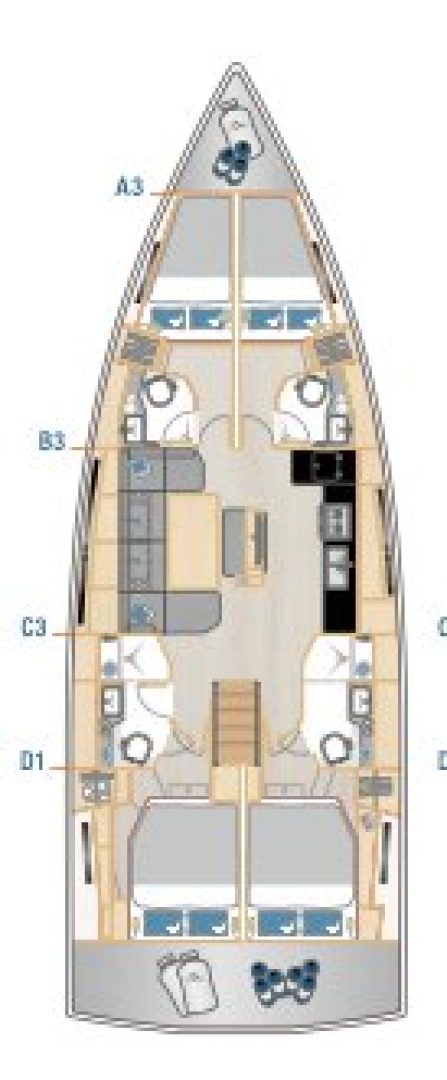 Sailboat rental in Seget Donji - Hanse Hanse 460