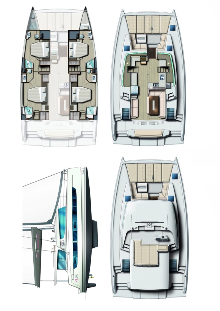 Bareboat Rental Catamaran Bali with a boat licence