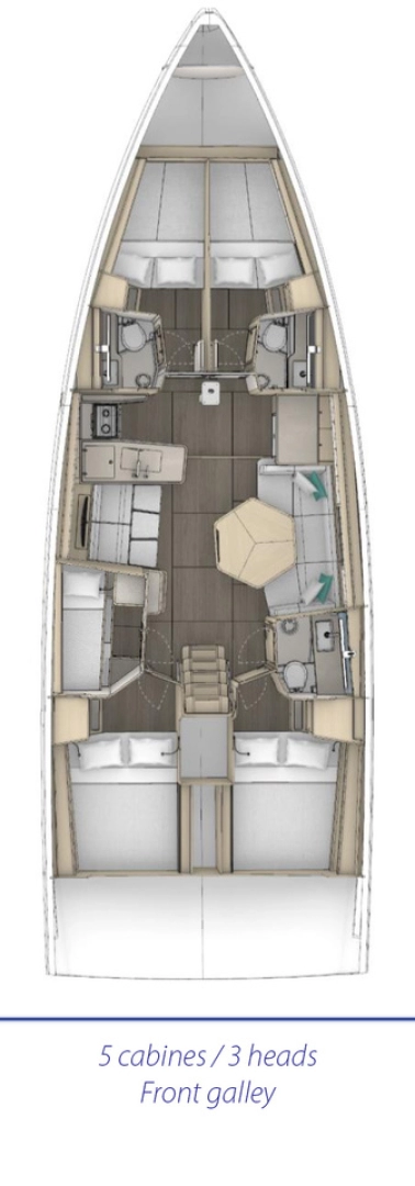 Bareboat Rental Sailboat Dufour with a boat licence