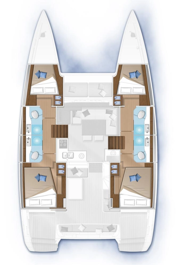 Bareboat Rental Catamaran Lagoon with a boat licence