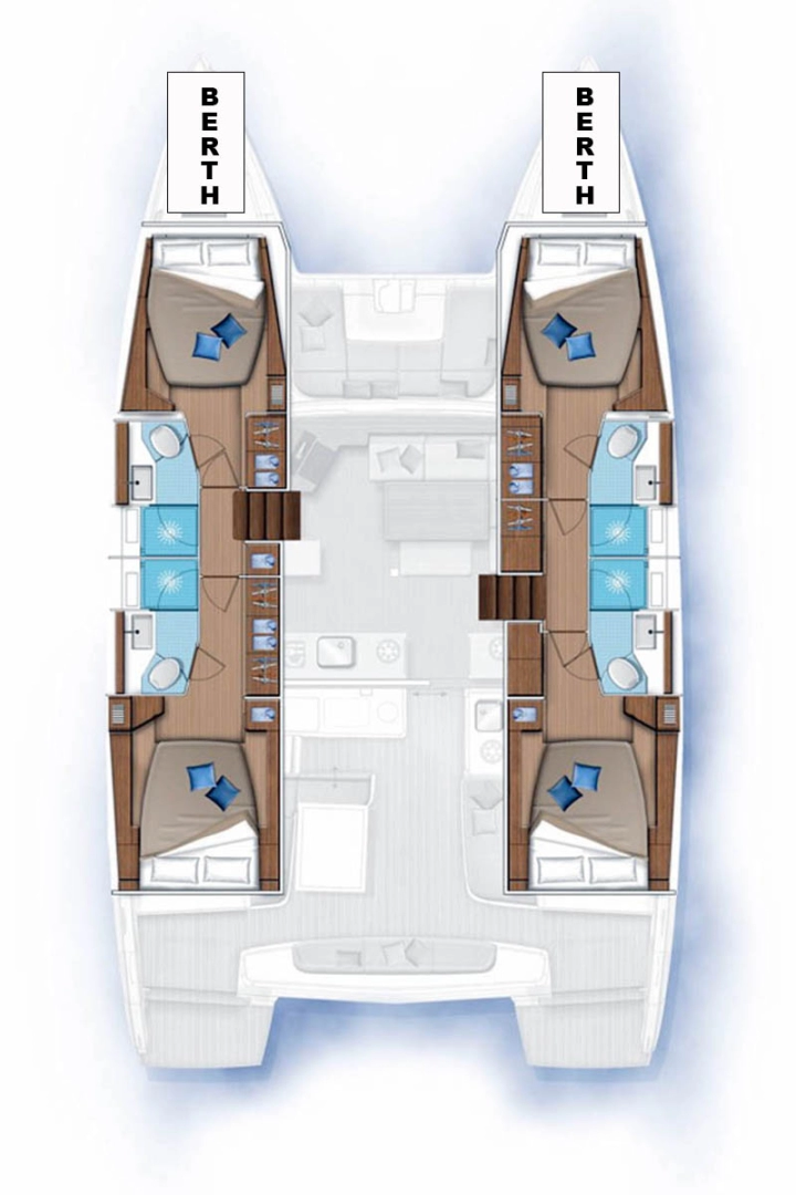 Bareboat Rental Catamaran Lagoon with a boat licence