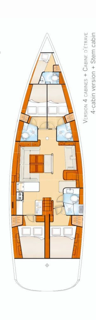 Sailboat rental in Salamina - Bénéteau Oceanis 54