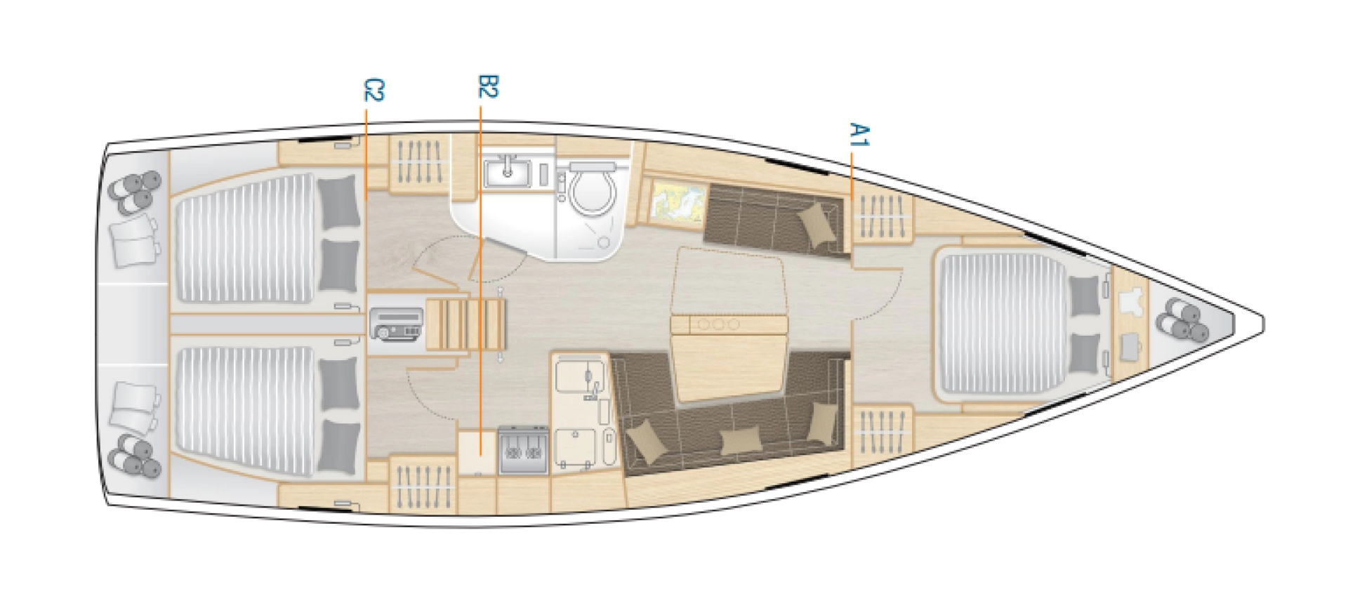 Yacht charter Fethiye cheap Hanse 418