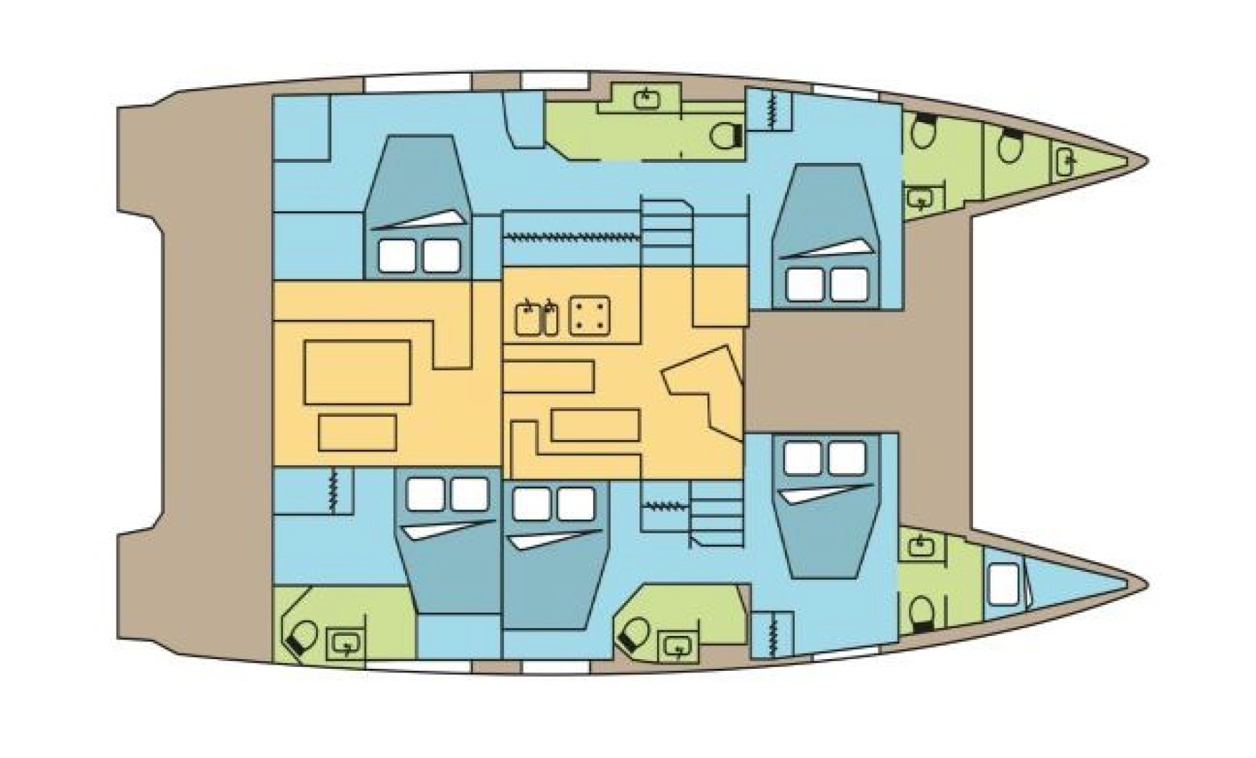 Catamaran rental in Pozzuoli - Fountaine Pajot Fountaine Pajot Aura 51 SMART ELECTRIC - 5 cab.