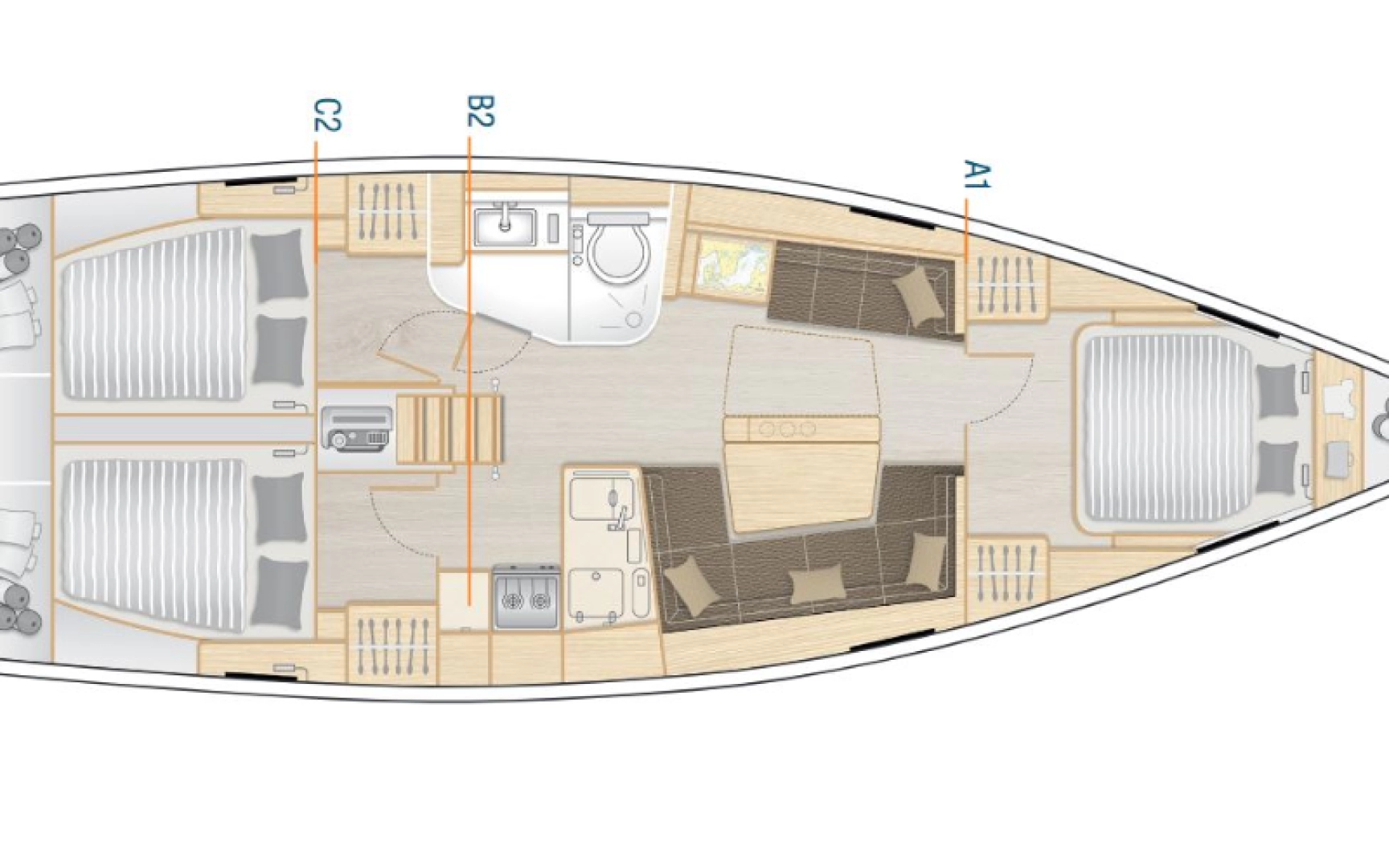 Bareboat Rental Sailboat 69 with a boat licence