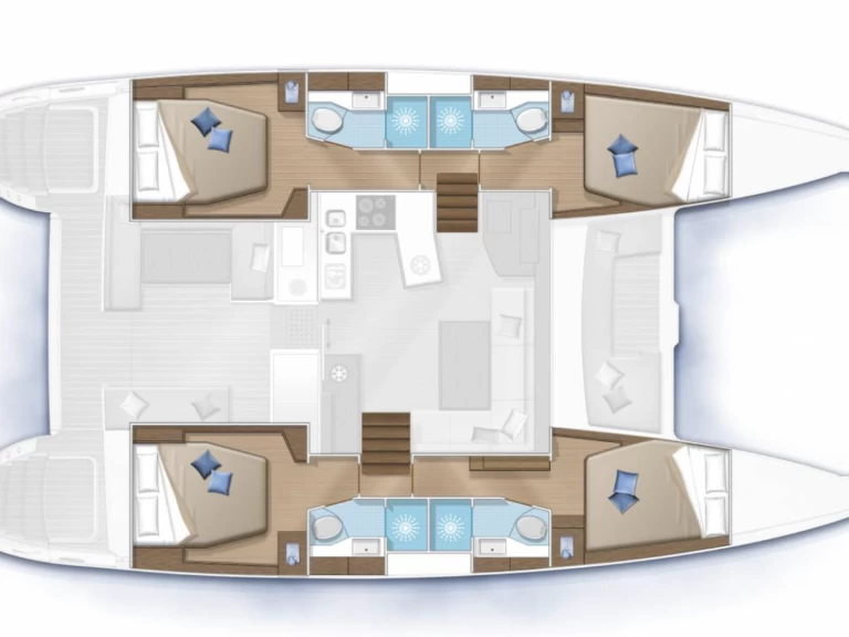 Lagoon LAGOON 450 S  charter bareboat or captained in  Figari