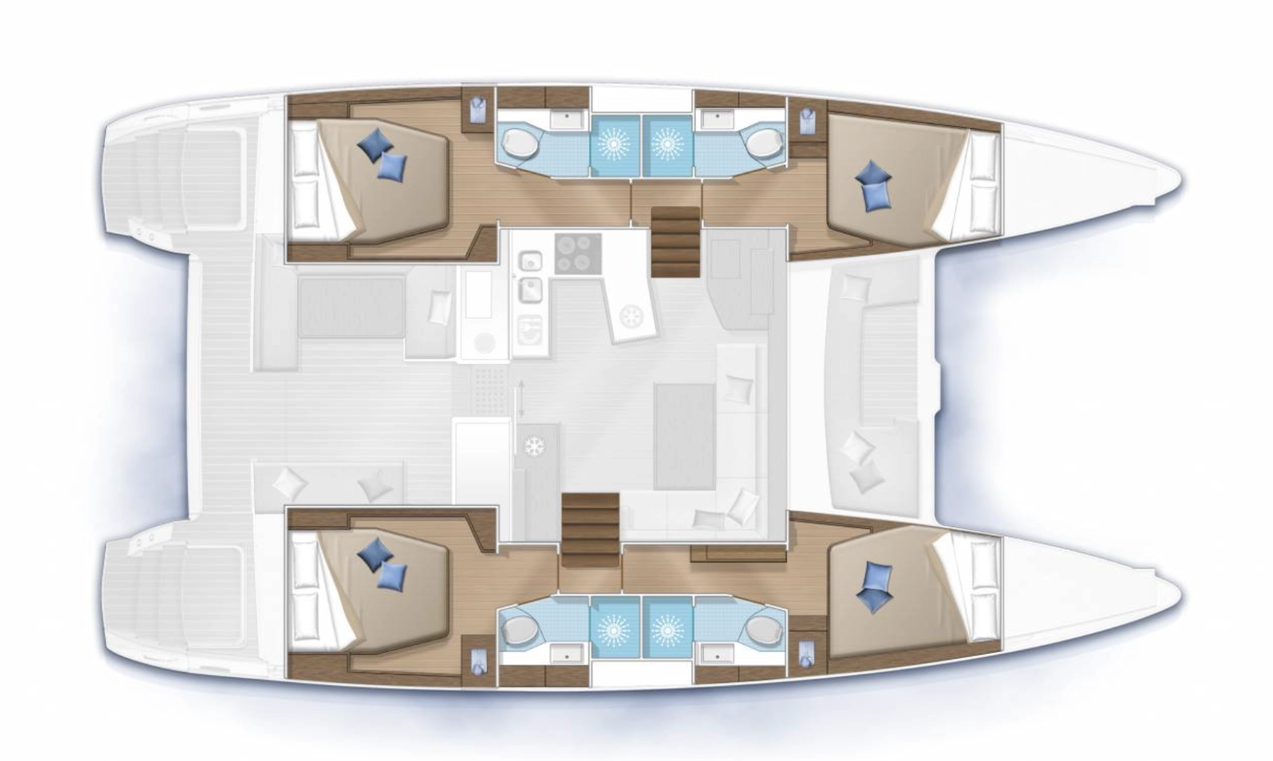 Lagoon LAGOON 450 S  charter bareboat or captained in  Figari