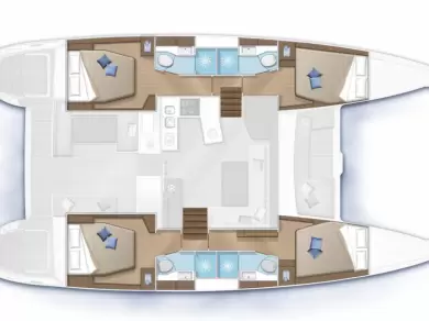 Lagoon LAGOON 450 S  charter bareboat or captained in  Figari