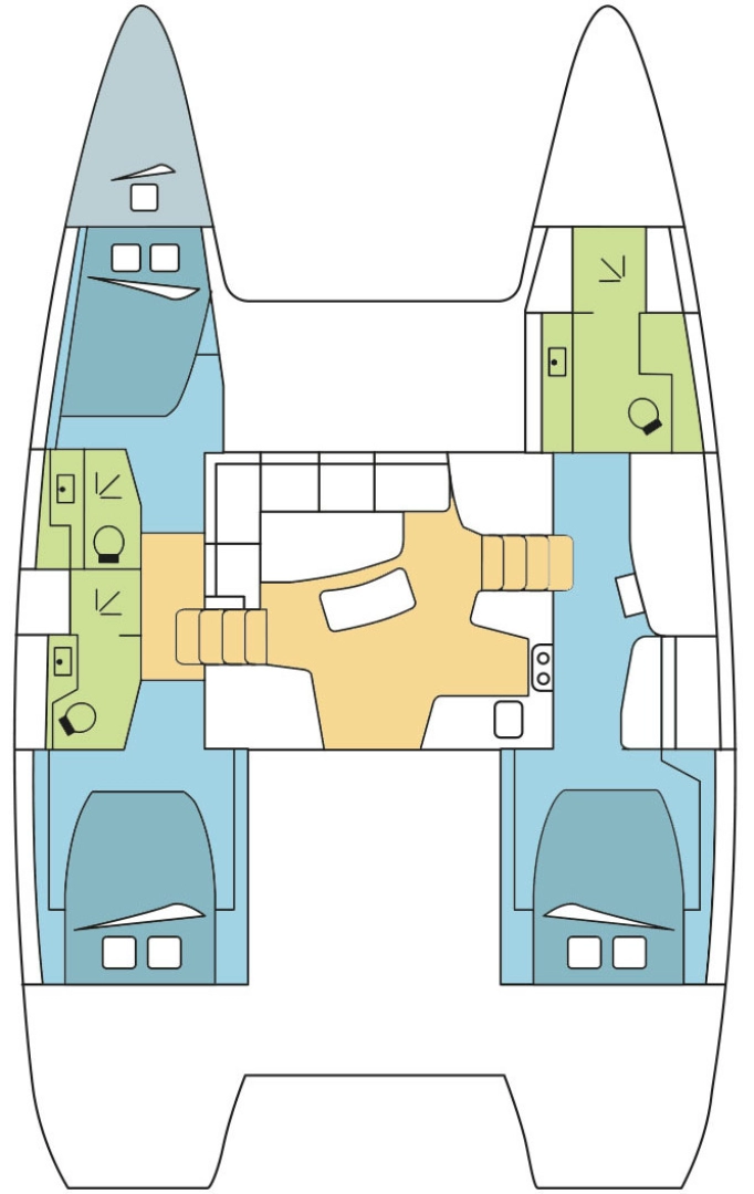 Bareboat Rental Catamaran Lagoon with a boat licence