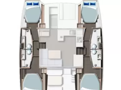 Leopard Catamarans / Robertson & Caine Leopard 42 - 4 cab. charter bareboat or captained in  Procida