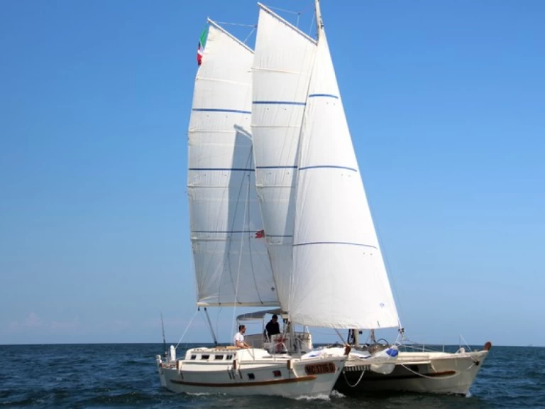 Bareboat Rental Catamaran Wharram with a boat licence