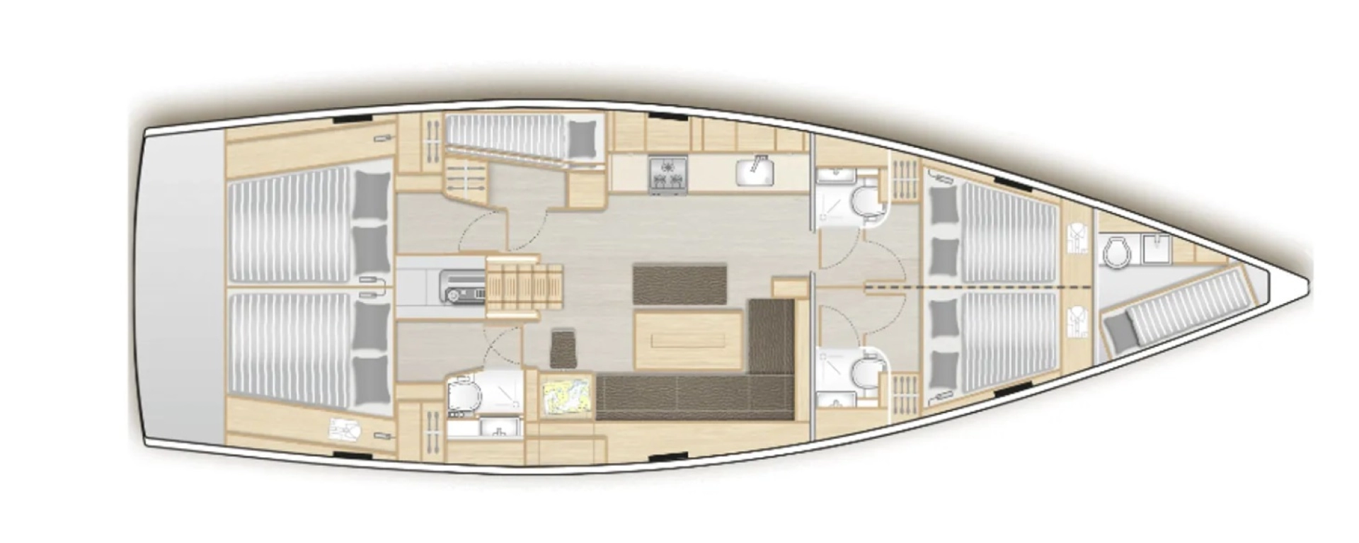 Sailboat rental with or without captain Hanse Lefkáda