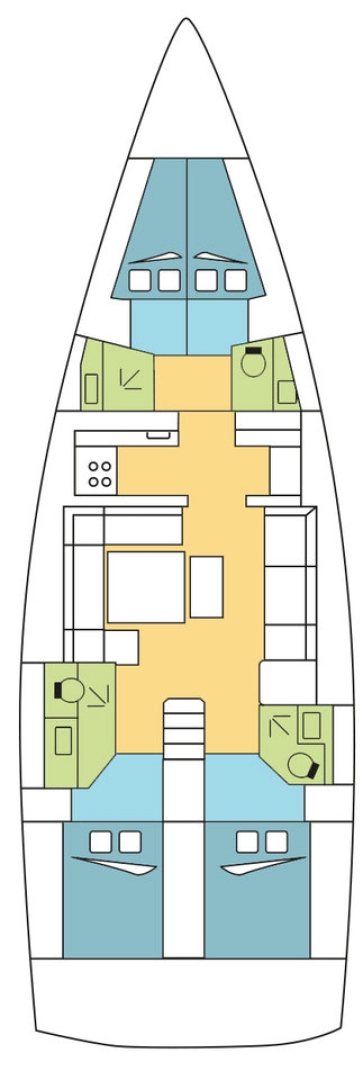 Sailboat rental with or without captain Dufour Furnari