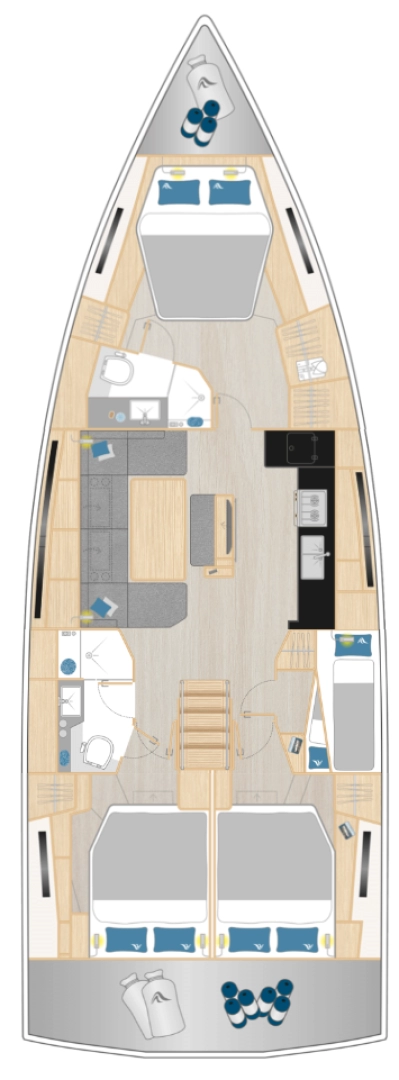 Bareboat Rental Sailboat Hanse with a boat licence