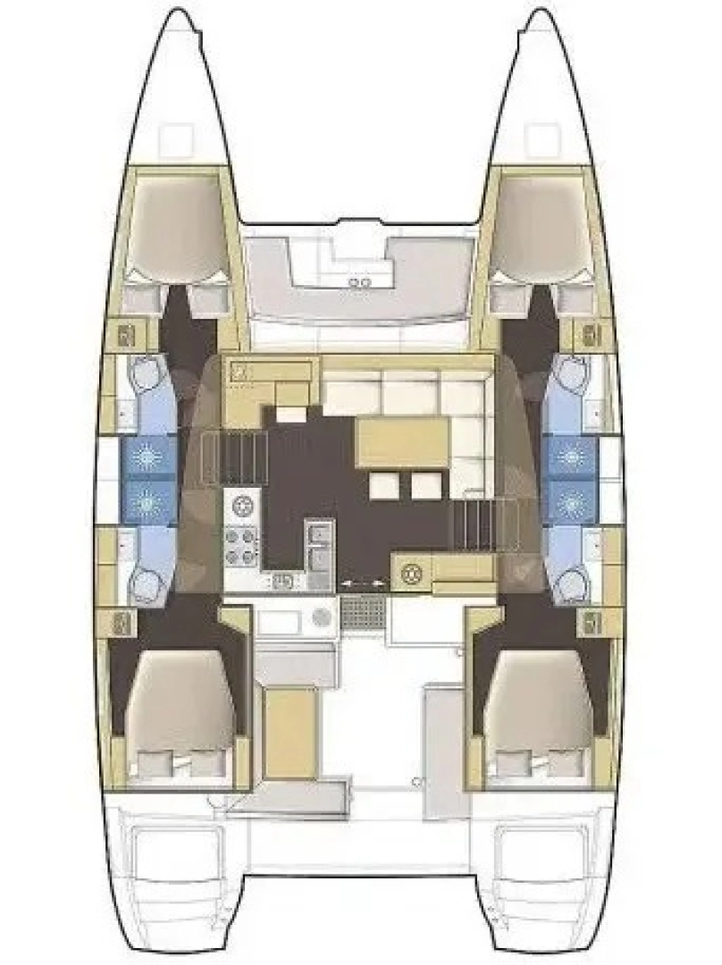 Bareboat Rental Catamaran Lagoon with a boat licence