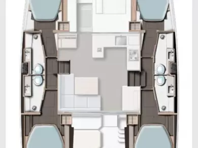 Leopard Catamarans / Robertson & Caine Leopard 42 - 4 cab. charter bareboat or captained in  Furnari