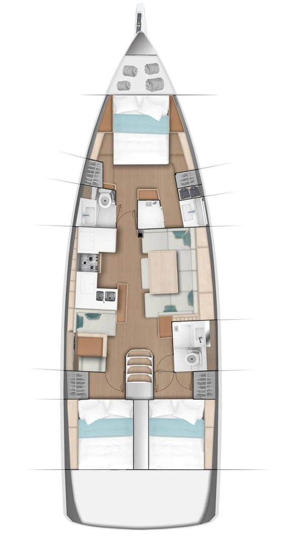 Sailboat rental in Göcek - Jeanneau Sun Odyssey 490