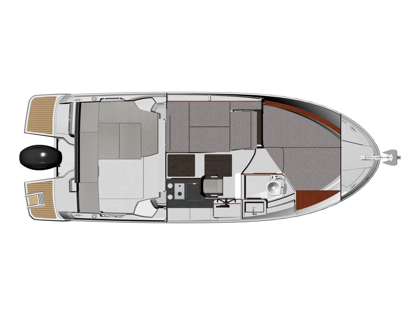 Bareboat Rental Motorboat Jeanneau with a boat licence