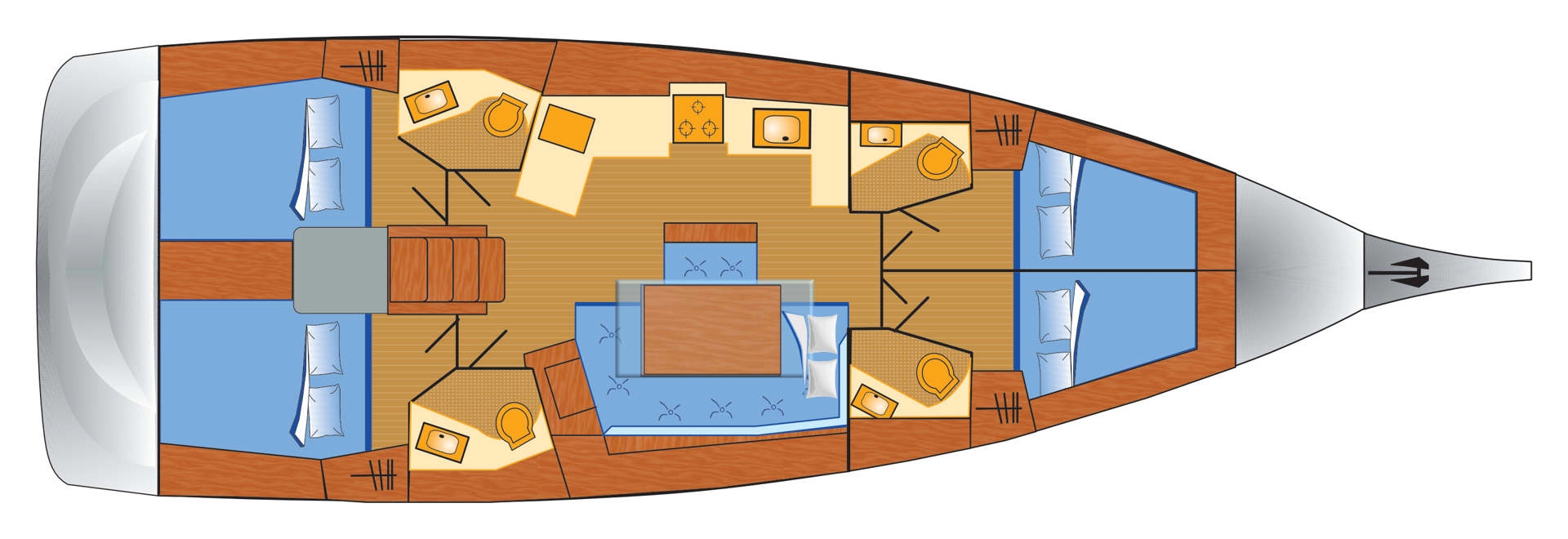 Bareboat Rental Sailboat Bénéteau with a boat licence