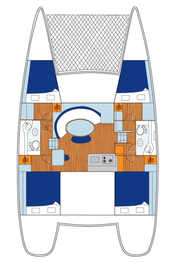 Bareboat Rental Catamaran Lagoon with a boat licence