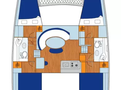 Bareboat Rental Catamaran Lagoon with a boat licence
