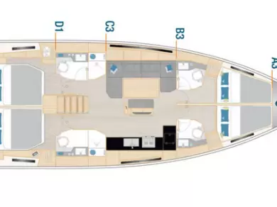Sailboat rental in Kaštela - Hanse Hanse 460