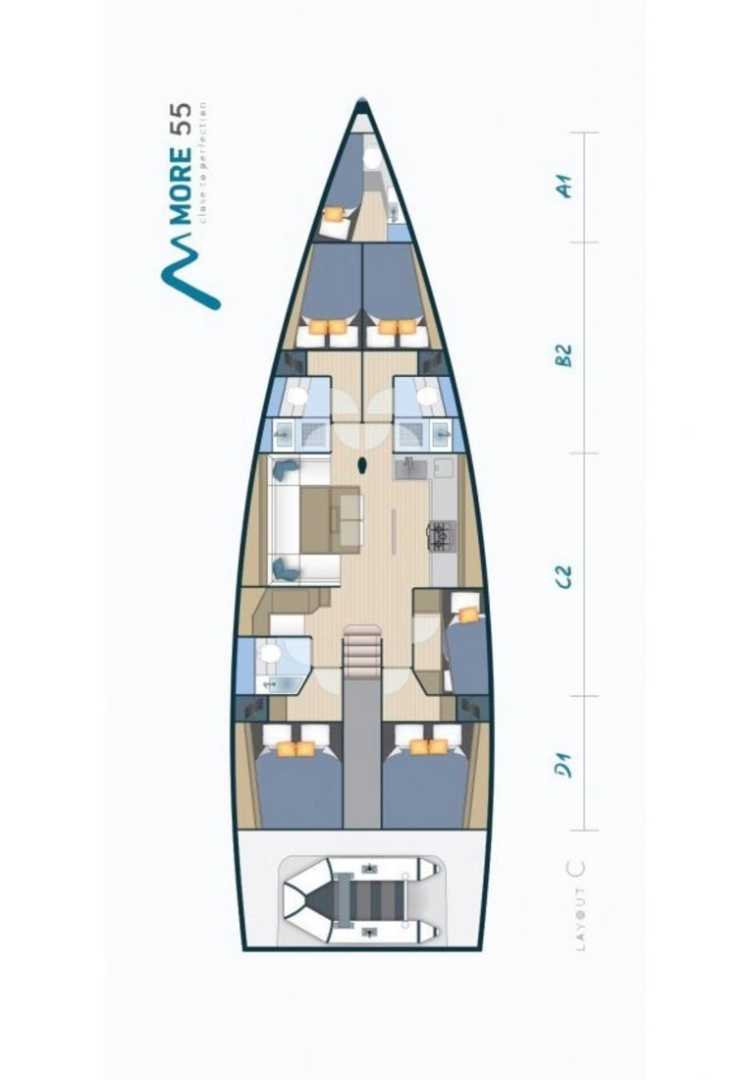 Yacht charter Kaštela cheap More 55