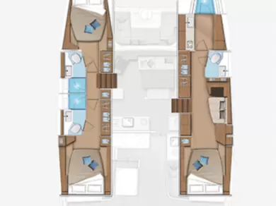 Bareboat Rental Catamaran Lagoon with a boat licence