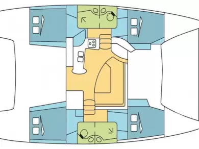 Bareboat Rental Catamaran Fountaine Pajot with a boat licence