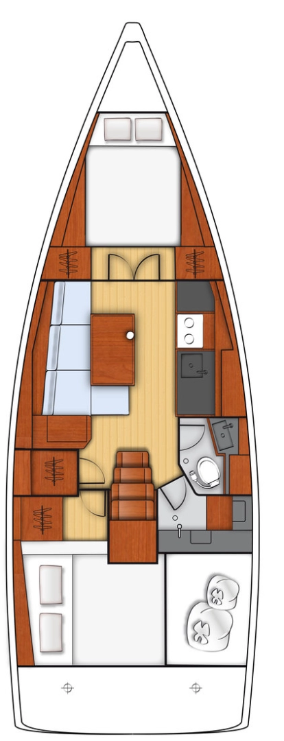 Bareboat Rental Sailboat Bénéteau with a boat licence