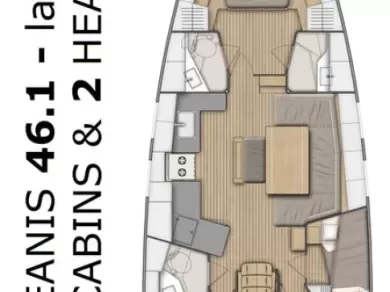 Bareboat Rental Sailboat Bénéteau with a boat licence