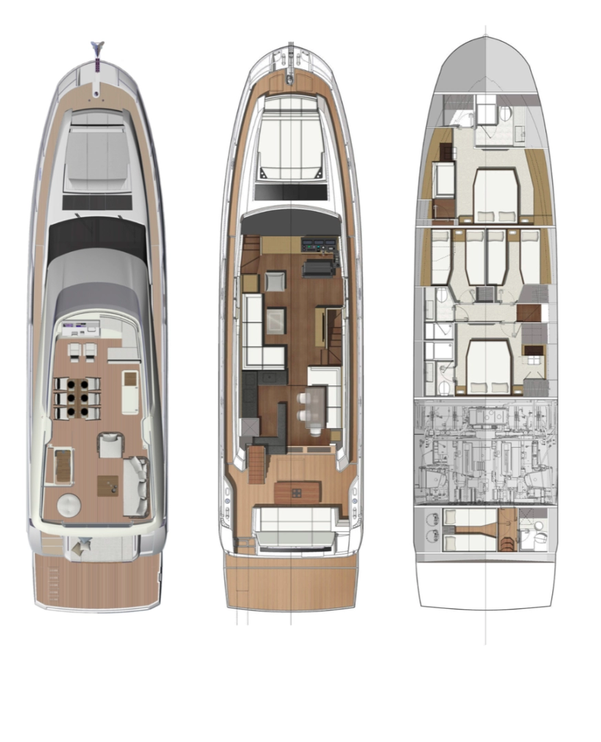 Bareboat Rental Luxury Yacht Prestige Yachts with a boat licence