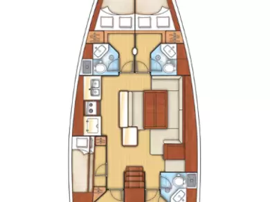 Bareboat Rental Sailboat Bénéteau with a boat licence