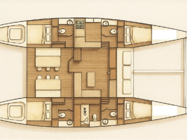 Bareboat Rental Catamaran Lagoon with a boat licence