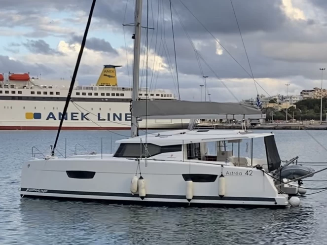Fountaine Pajot Astrea 42 charter bareboat or captained in  Heraklion Port