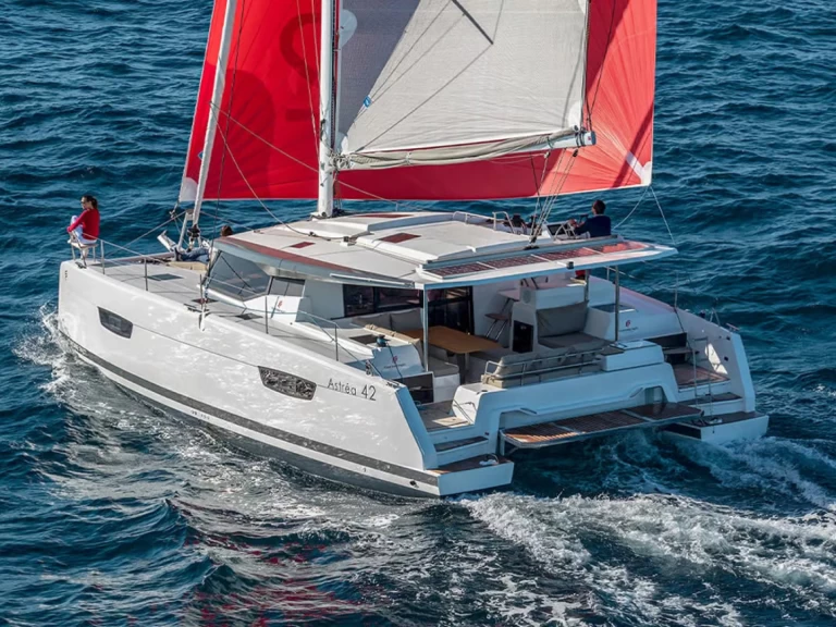Bareboat Rental Catamaran Fountaine Pajot with a boat licence