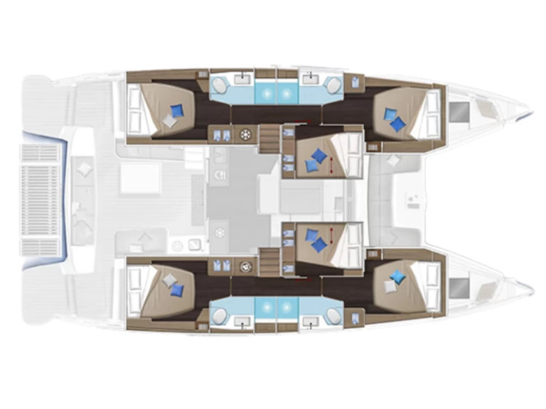 Catamaran rental in Lefkáda - Lagoon Lagoon 51