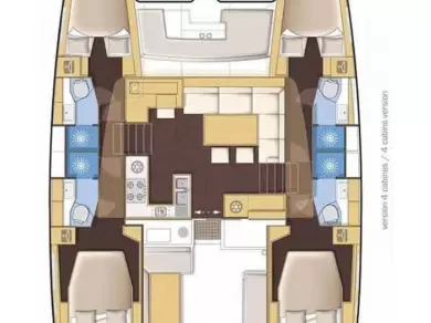 Lagoon Lagoon 46 charter bareboat or captained in  Nydri