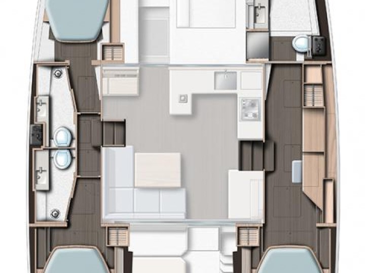 Leopard Catamarans / Robertson & Caine Leopard 42 - 3 cab. charter bareboat or captained in  Marsh Harbour